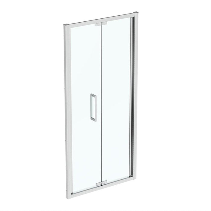 Ideal Standard i.Life Infold Door with Idealclean Clear Glass - Bright Silver - Unbeatable Bathrooms