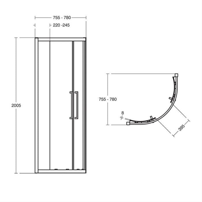 Ideal Standard i.Life Quadrant Enclosure - Unbeatable Bathrooms