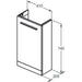 Ideal Standard i.Life S 41cm Floor Standing Guest Washbasin Unit with 1 Door - Unbeatable Bathrooms