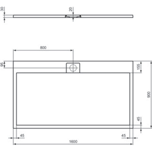 Ideal Standard Ultra Flat S i.Life Rectangle Shower Tray - Unbeatable Bathrooms