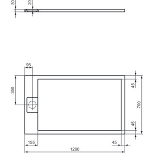 Ideal Standard Ultra Flat S i.Life Rectangle Shower Tray - Unbeatable Bathrooms