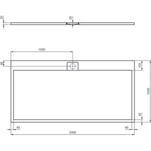 Ideal Standard Ultra Flat S i.Life Rectangle Shower Tray - Unbeatable Bathrooms