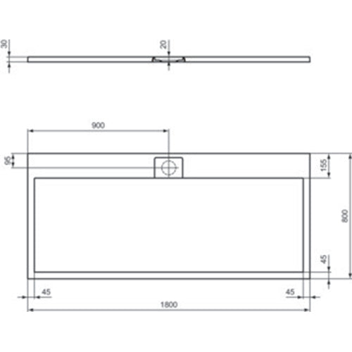Ideal Standard Ultra Flat S i.Life Rectangle Shower Tray - Unbeatable Bathrooms