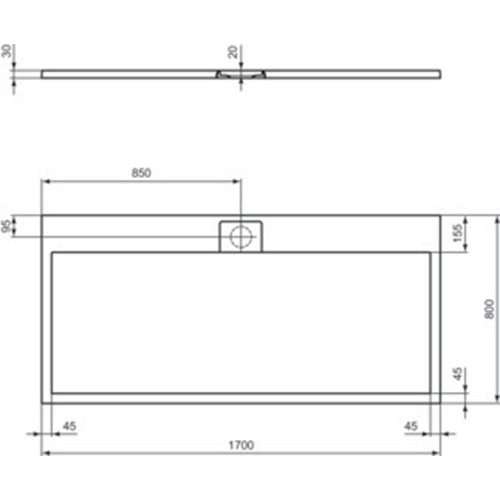 Ideal Standard Ultra Flat S i.Life Rectangle Shower Tray - Unbeatable Bathrooms