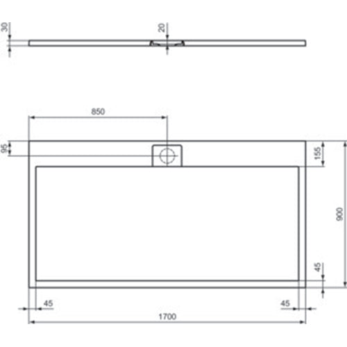 Ideal Standard Ultra Flat S i.Life Rectangle Shower Tray - Unbeatable Bathrooms