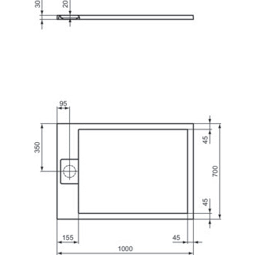 Ideal Standard Ultra Flat S i.Life Rectangle Shower Tray - Unbeatable Bathrooms