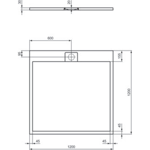 Ideal Standard Ultra Flat S i.Life Square Shower Tray - Unbeatable Bathrooms