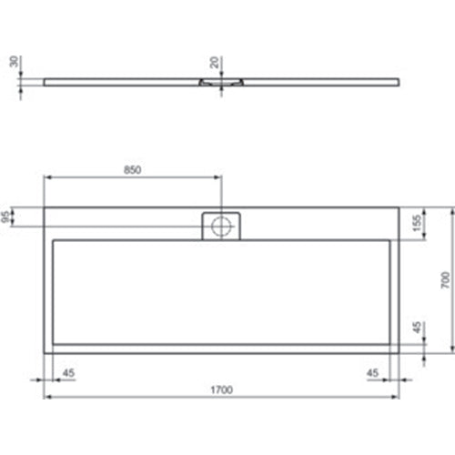 Ideal Standard Ultra Flat S i.Life Rectangle Shower Tray - Unbeatable Bathrooms