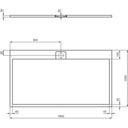 Ideal Standard Ultra Flat S i.Life Rectangle Shower Tray - Unbeatable Bathrooms