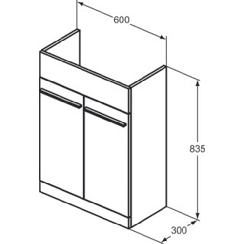 Ideal Standard i.Life A 60cm Semi-Countertop Washbasin Unit - Unbeatable Bathrooms