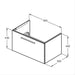 Ideal Standard i.Life B 60cm / 80cm / 100cm 1 Drawer Wall Hung Vanity Unit - Unbeatable Bathrooms