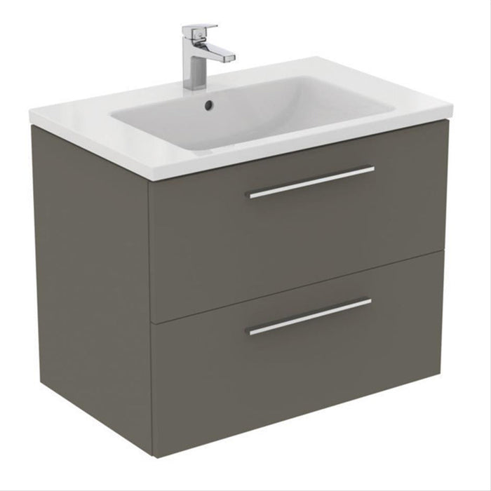 Ideal Standard i.Life B 60cm / 80cm / 100cm 2 Drawer Wall Hung Vanity Unit - Unbeatable Bathrooms