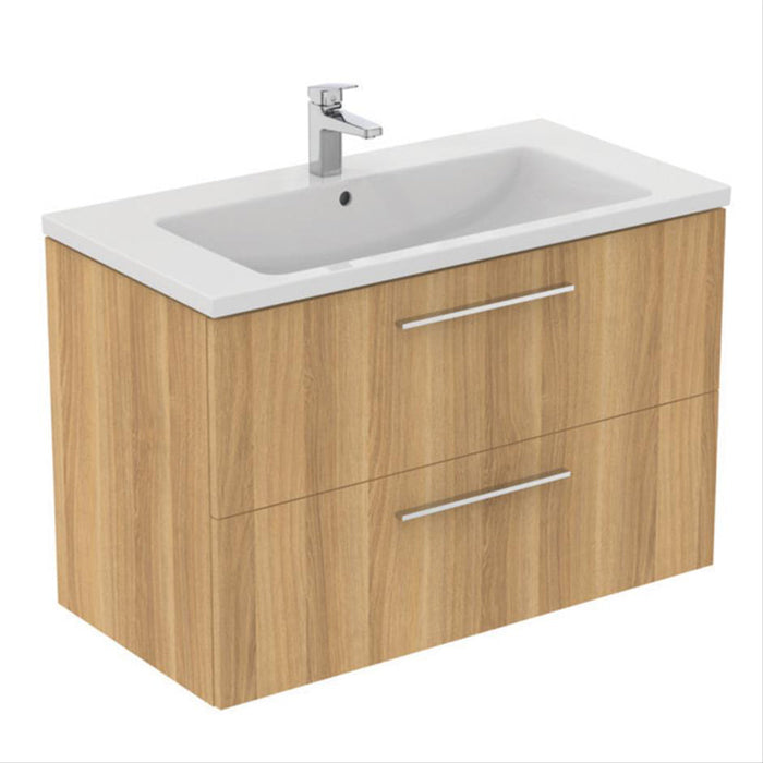 Ideal Standard i.Life B 60cm / 80cm / 100cm 2 Drawer Wall Hung Vanity Unit - Unbeatable Bathrooms