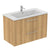 Ideal Standard i.Life B 60cm / 80cm / 100cm 2 Drawer Wall Hung Vanity Unit - Unbeatable Bathrooms