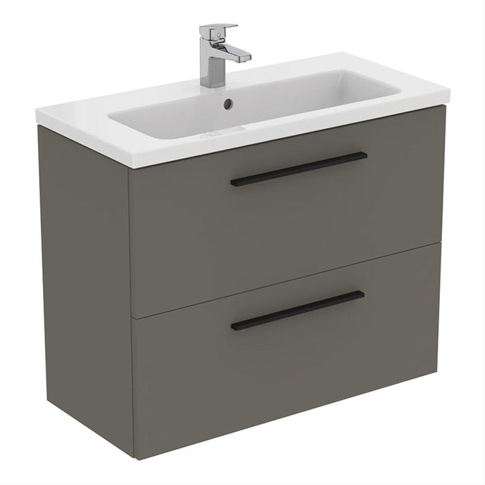 Ideal Standard i.Life S 50cm / 60cm / 80cm Compact 2 Drawer Wall Hung Vanity Unit - Unbeatable Bathrooms