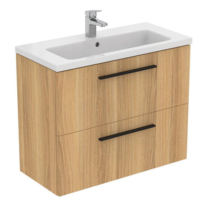 Ideal Standard i.Life S 50cm / 60cm / 80cm Compact 2 Drawer Wall Hung Vanity Unit - Unbeatable Bathrooms