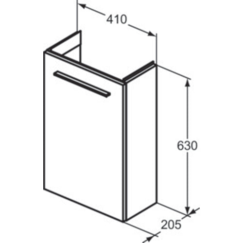 Ideal Standard Concept Space 45cm Guest Washbasin with Wall Hung Unit - Unbeatable Bathrooms