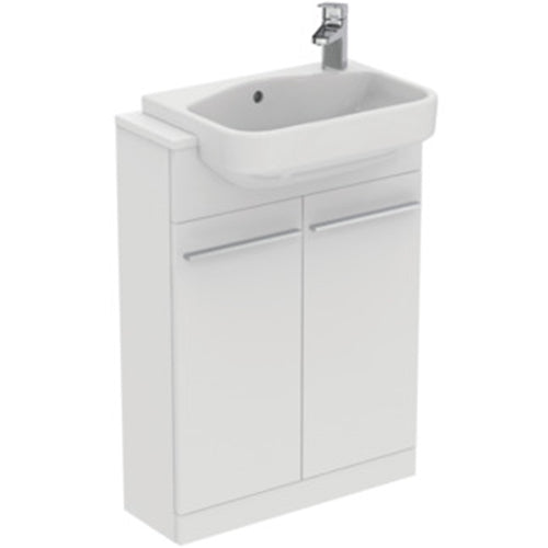 Ideal Standard i.Life S 60cm Compact Semi Countertop Washbasin Unit with 2 Doors - Unbeatable Bathrooms