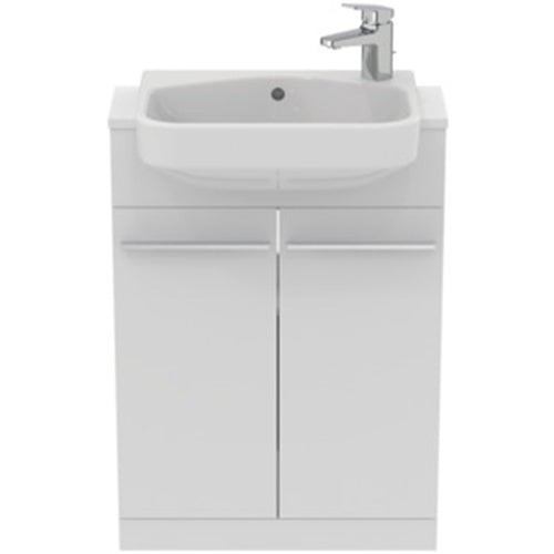 Ideal Standard i.Life S 60cm Compact Semi Countertop Washbasin Unit with 2 Doors - Unbeatable Bathrooms