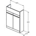 Ideal Standard i.Life S 60cm Compact Semi Countertop Washbasin Unit with 2 Doors - Unbeatable Bathrooms