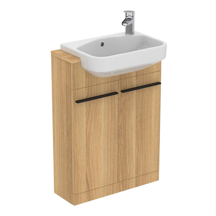 Ideal Standard i.Life S 60cm Compact Semi Countertop Washbasin Unit with 2 Doors - Unbeatable Bathrooms
