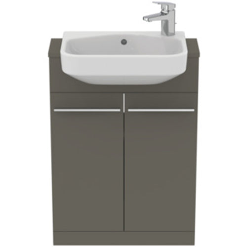Ideal Standard i.Life S 60cm Compact Semi Countertop Washbasin Unit with 2 Doors - Unbeatable Bathrooms