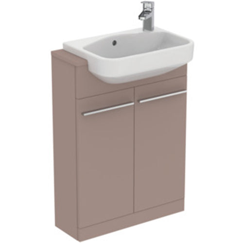 Ideal Standard i.Life S 60cm Compact Semi Countertop Washbasin Unit with 2 Doors - Unbeatable Bathrooms