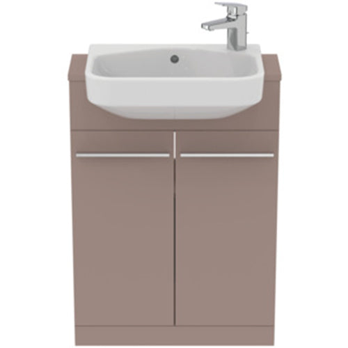Ideal Standard i.Life S 60cm Compact Semi Countertop Washbasin Unit with 2 Doors - Unbeatable Bathrooms
