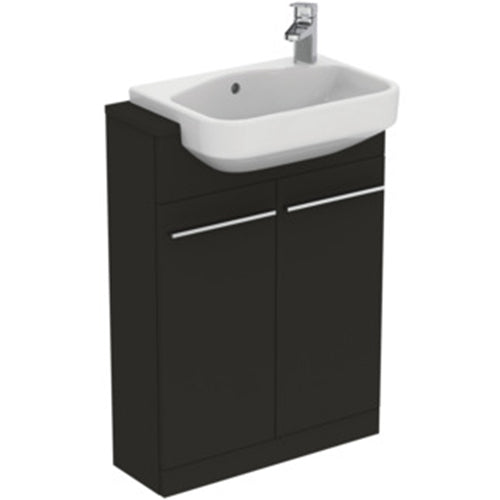 Ideal Standard i.Life S 60cm Compact Semi Countertop Washbasin Unit with 2 Doors - Unbeatable Bathrooms