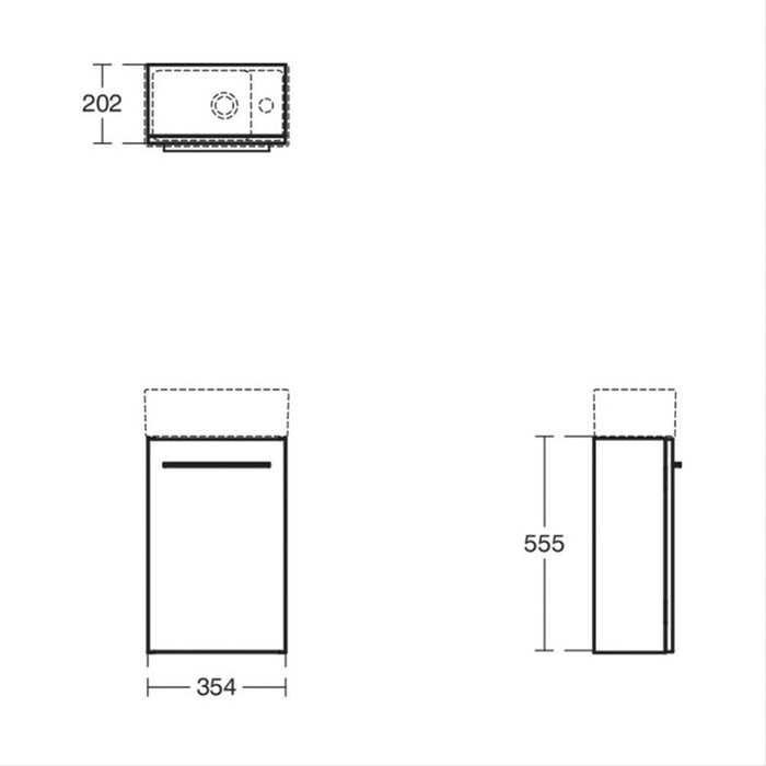 Ideal Standard i.Life S 35cm Guest Washbasin Unit - Unbeatable Bathrooms
