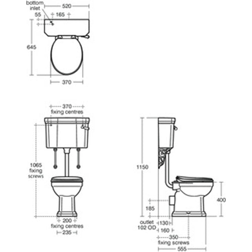 Ideal Standard Luxury Ornate Cistern Brackets - Unbeatable Bathrooms