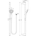 Ideal Standard Idealrain Evo shower kit with 3 function diamond 110mm handspray, rail and 1.75m Idealflex hose - Unbeatable Bathrooms