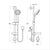 Ideal Standard Idealrain M3 shower kit with 100mm three function handspray, 600mm rail and 1.35m hose - Unbeatable Bathrooms