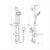 Ideal Standard Idealrain S1 shower kit with 80mm single function handspray, 600mm rail and 1.35m hose - Unbeatable Bathrooms