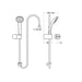 Ideal Standard Idealrain S3 shower set with 80mm three function handspray, holder and 1.35m hose - Unbeatable Bathrooms