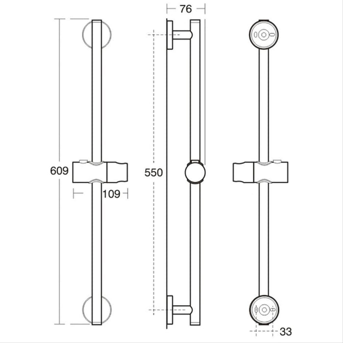 Ideal Standard Idealrain slide rail - Unbeatable Bathrooms