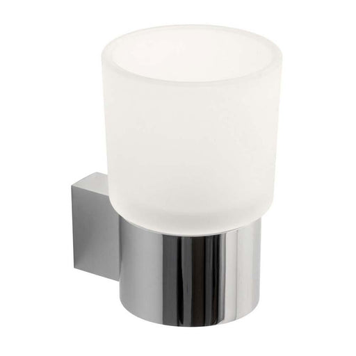 Vado Infinity Frosted Wall Mounted Glass Tumbler & Holder - Unbeatable Bathrooms