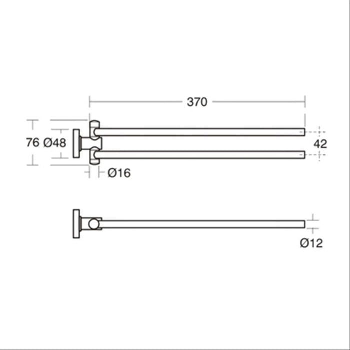 Ideal Standard IOM double towel bar - chrome - Unbeatable Bathrooms