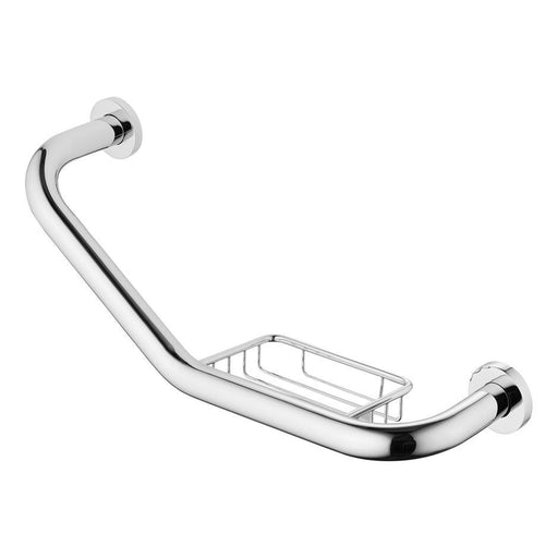 Ideal Standard IOM grab rail and soap basket- chrome - Unbeatable Bathrooms