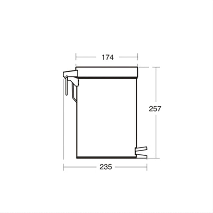 Ideal Standard IOM pedal waste bin 3L - stainless steel - Unbeatable Bathrooms