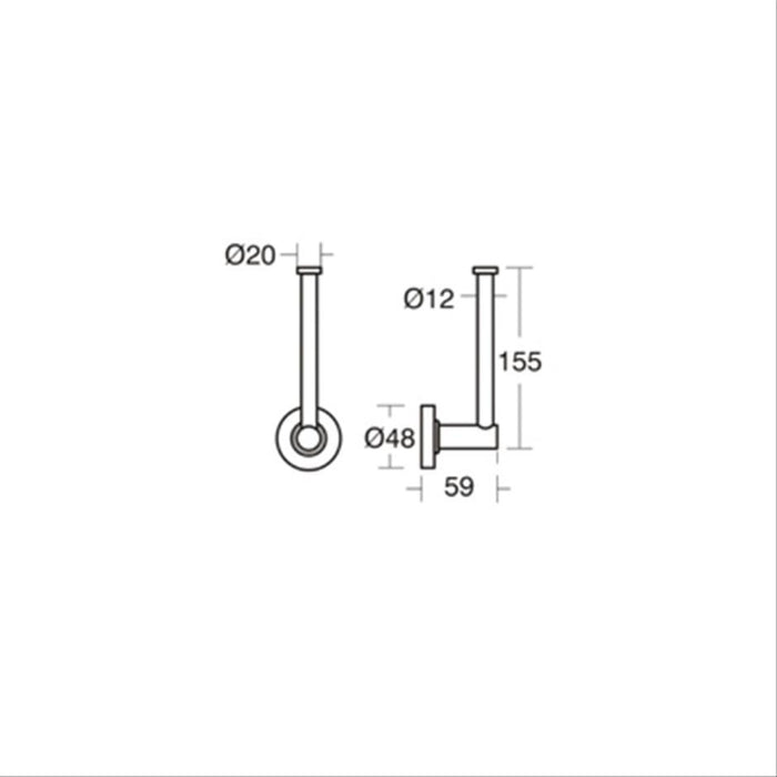 Ideal Standard IOM spare toilet roll holder without cover - chrome - Unbeatable Bathrooms