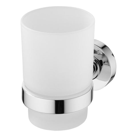 Ideal Standard IOM tumbler and holder - frosted glass/chrome - Unbeatable Bathrooms