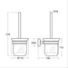 Ideal Standard IOM wall mounted toilet brush and holder - frosted glass - Unbeatable Bathrooms