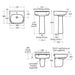 Ideal Standard Jasper Morrison 55cm 1TH Basin With Pedestal - Unbeatable Bathrooms