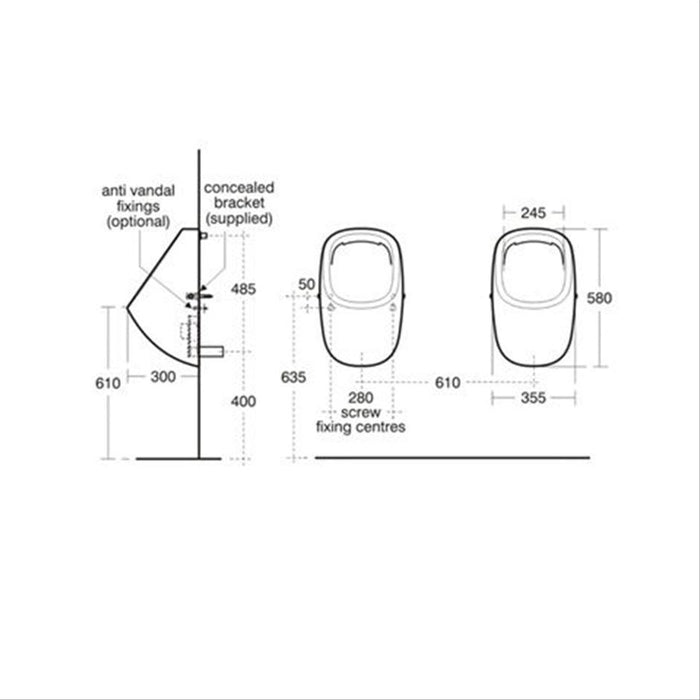 Ideal Standard Jasper Morrison urinal bowl - Unbeatable Bathrooms