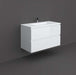 RAK Joy 1000mm Vanity Unit - Wall Hung 2 Drawer Unit in Pure White - Unbeatable Bathrooms