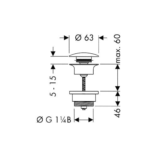 Keuco Basin Waste Plug 59902 - Chrome - Unbeatable Bathrooms