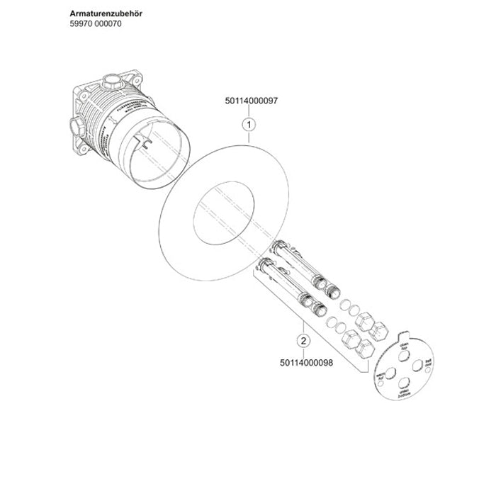 Keuco Edition 11 Thermostatic Mixer DN 15 or DN 20 with Diverter 51174 - Unbeatable Bathrooms