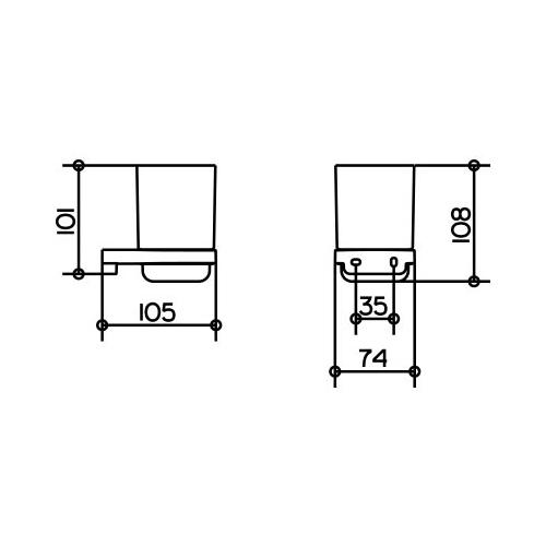 Keuco Collection Moll Tumbler Holder 12750 - Unbeatable Bathrooms