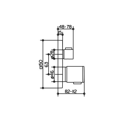 Keuco Edition 11 Thermostatic Mixer DN 15 or DN 20 with Diverter 51174 - Unbeatable Bathrooms